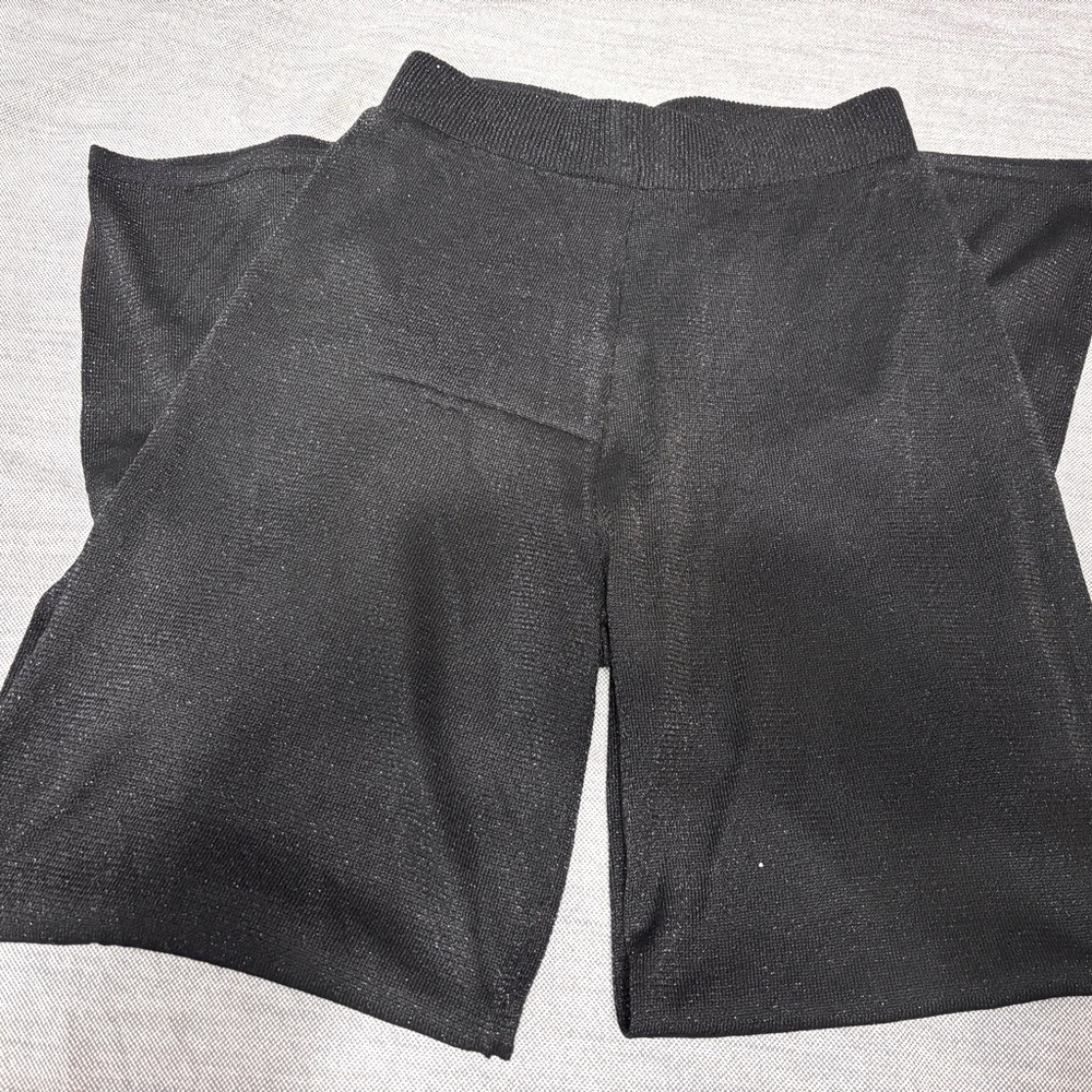 525 sheer pants sparkle black women’s trouser pants wide leg